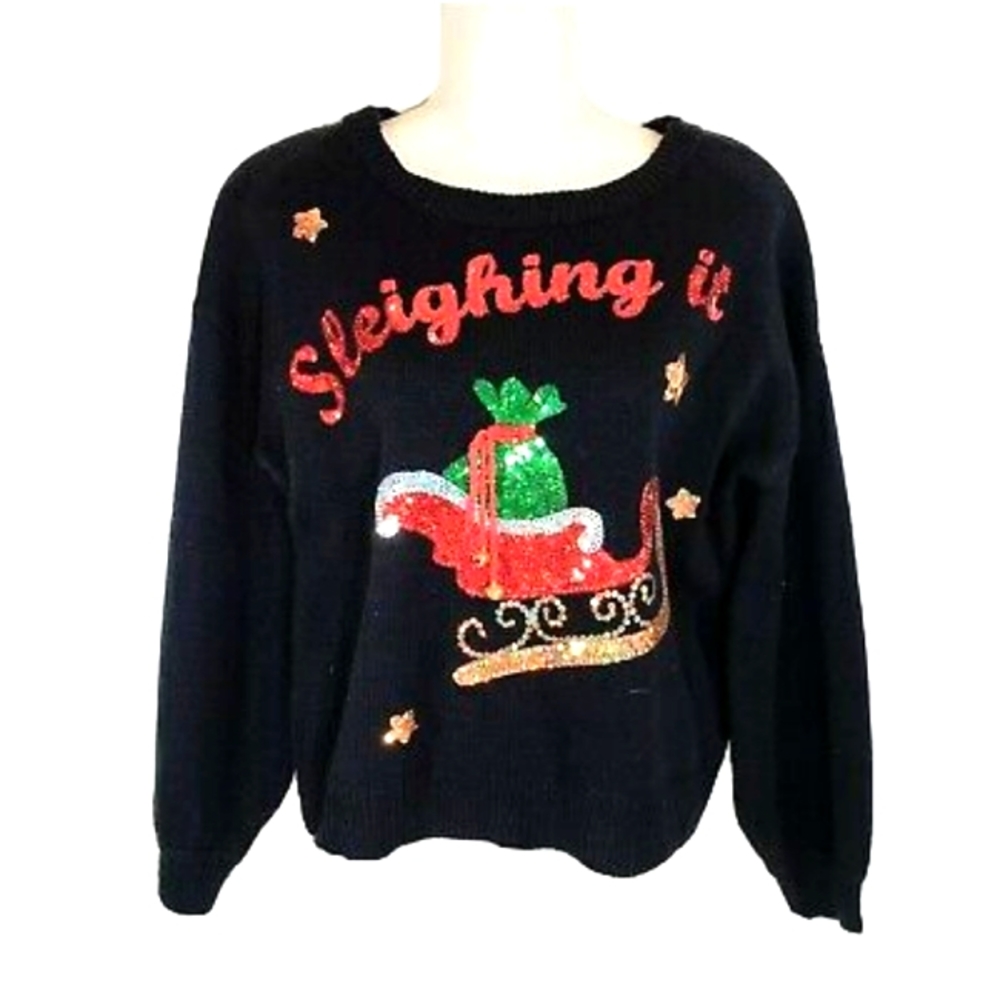 Charlotte Russe Sleighing it Holiday Knit Sweater